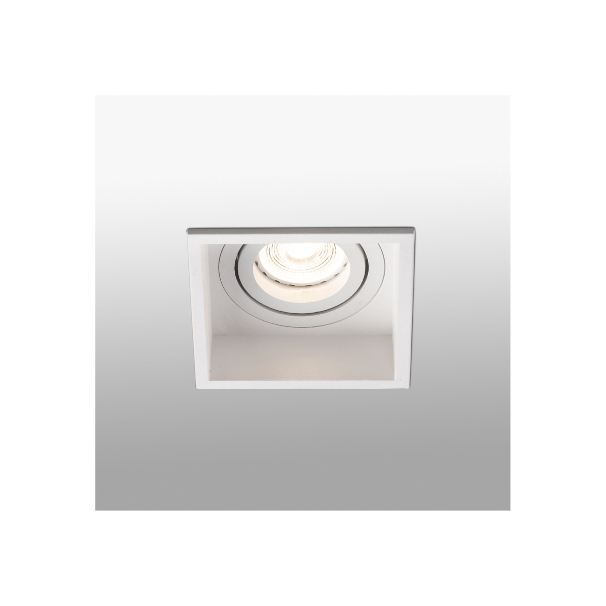 Medialux: Illuminazione, Multimedia, Bricolage - HYDE Faretto da incasso  per interno Hyde bianco quadrato 1 x GU10 max 8w LED Dimensioni: 89x55x89mm  Faro Lorefar 40120