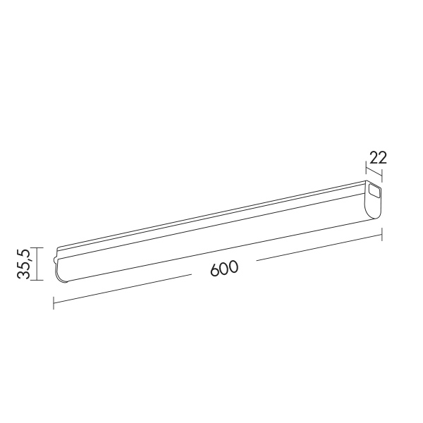 Rossini Kuna Led KUN003 reglette led con montaggio a plafone e applique