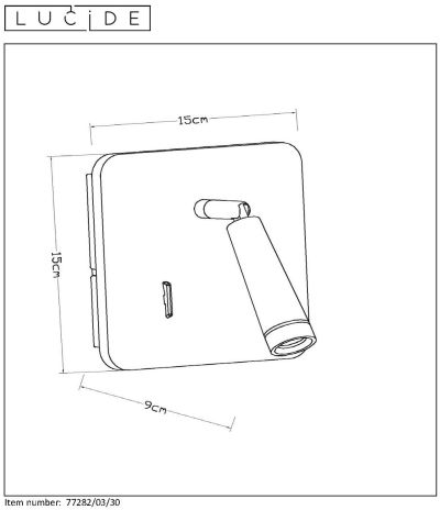 Medialux: Illuminazione, Multimedia, Bricolage - OREGON Lampada da comodino  LED Presa USB Bianco 1x3W - Non dimmerabile Luce calda 3000K Girevole e  inclinabile Con interruttore Dim: L.15 x P.15 x H.10 cm 