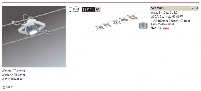 Medialux: Illuminazione, Multimedia, Bricolage - Riflettore LED GU5,3 12V  445lm 6,5W 2700K Nero opaco - Paulmann 28757