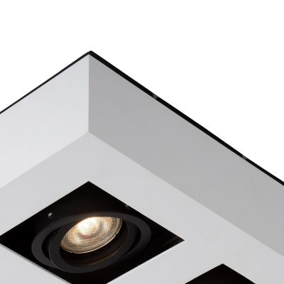 Medialux: Illuminazione, Multimedia, Bricolage - XIRAX Faretto a soffitto  LED GU10 - Bianco 4x5 W incl. - Dimmerabile Si regola a colore più caldo  2200 K-3000 K Girevole e inclinabile Alluminio Dim